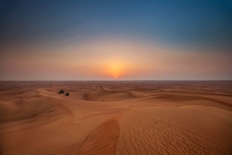 Atardecer en el desierto